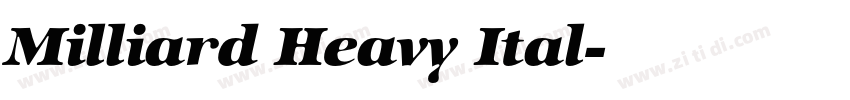 Milliard Heavy Ital字体转换